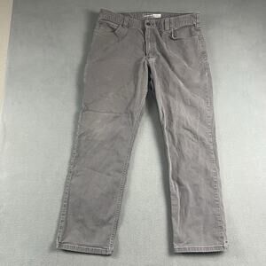 Carhartt Pants Mens 38X30 Gray Relaxed Fit Workwear Outdoor Canvas Jeans